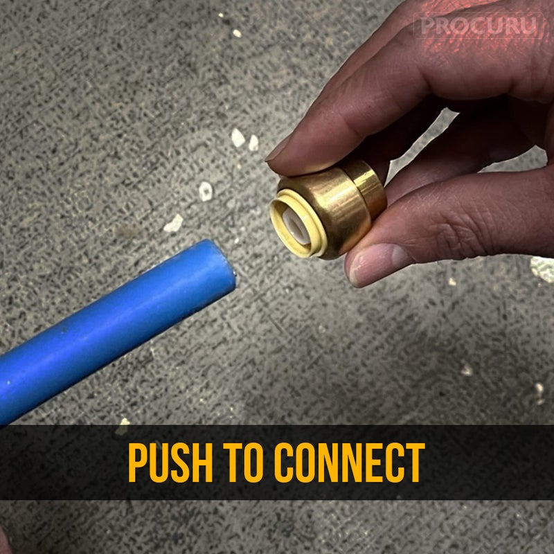 PROCURU 4-Pack 1/2-Inch PushFit End Cap, Push-to-Connect Brass Plumbing Fitting for Copper, PEX, CPVC, PE-RT Pipes (8X3012-4P) - Image 3